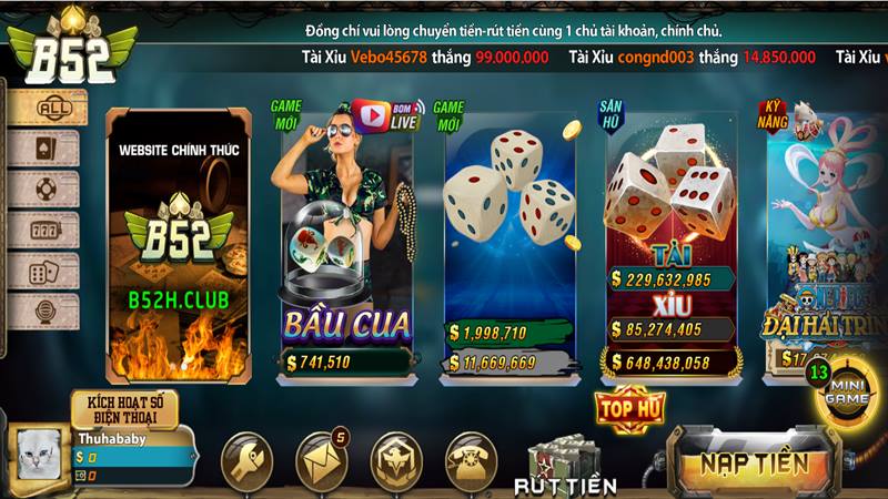 Điểm cược thu hút B52 game thủ với nhiều thế mạnh nổi bật
